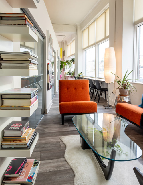 Think Tank PR and Marketing office lounge