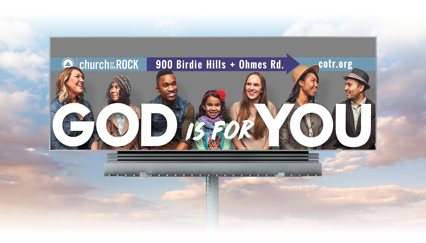 church on the rock billboard